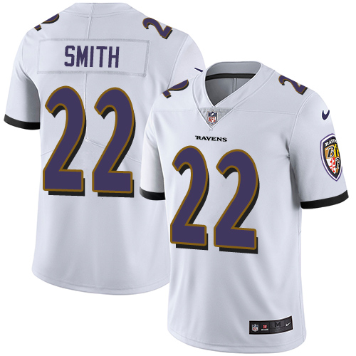 2019 Men Baltimore Ravens 22 Smith white Nike Vapor Untouchable Limited NFL Jersey